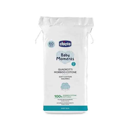 Chicco Baby Moments Cleaning Cotton Wipes 60 Pieces