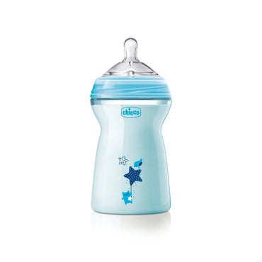 Chicco Natural Leaft Feeding Bottle 6m+ 330ml Blue