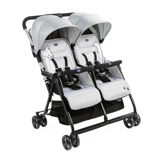 Chicco Ohlala Twin Stroller Silver Cat