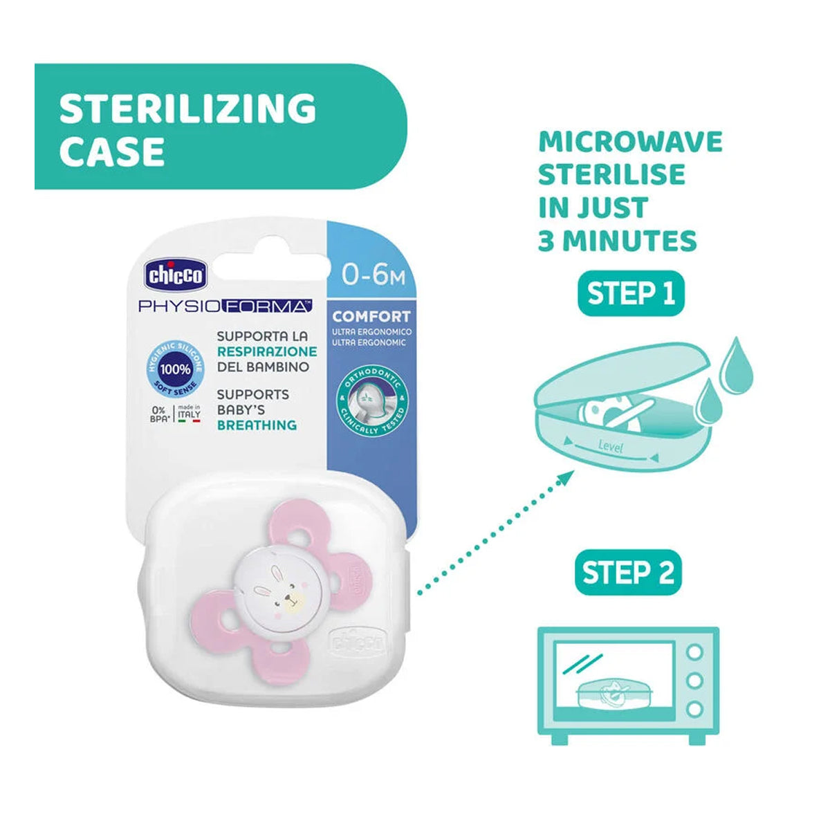 Chicco Physio Comfort (0-6M) Silicone 1 Piece
