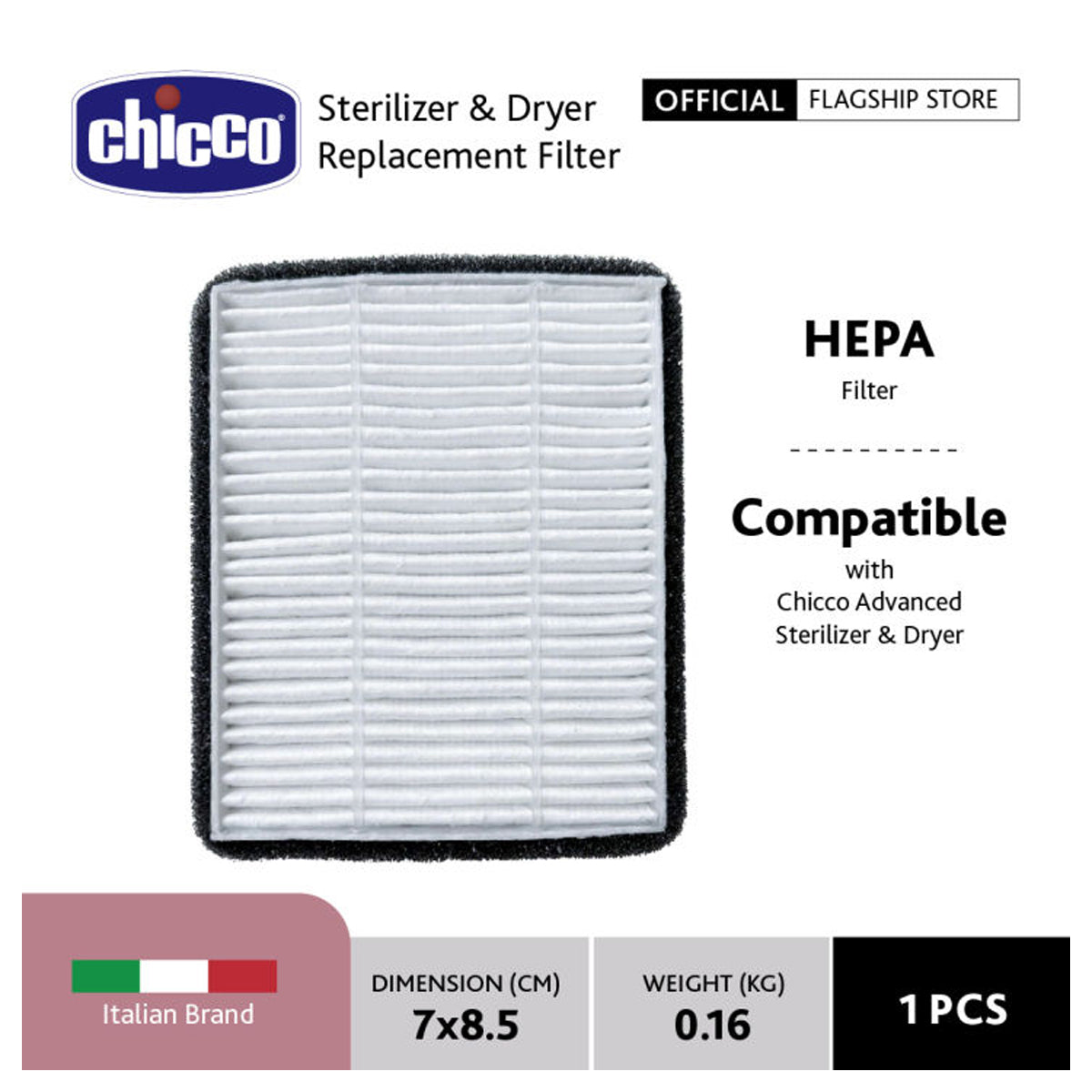 Chicco Sterilizer and Dryer Replacement Filter 1pcs