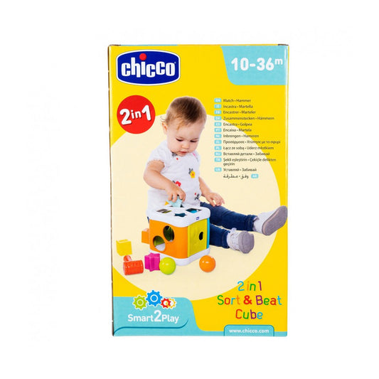 Chicco Toy S2p 2in1 Sort & Beat Cube