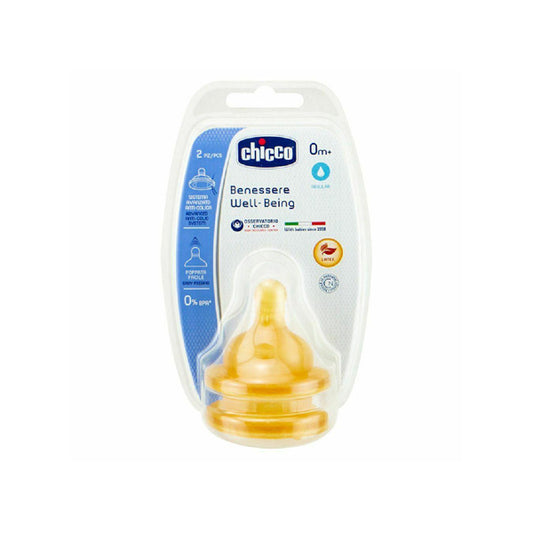 Chicco Wb Teat 0m+ Norm Ltx 2pcs