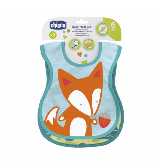 Chicco Weaning Bib 6m+ 2pcs Neutral Color