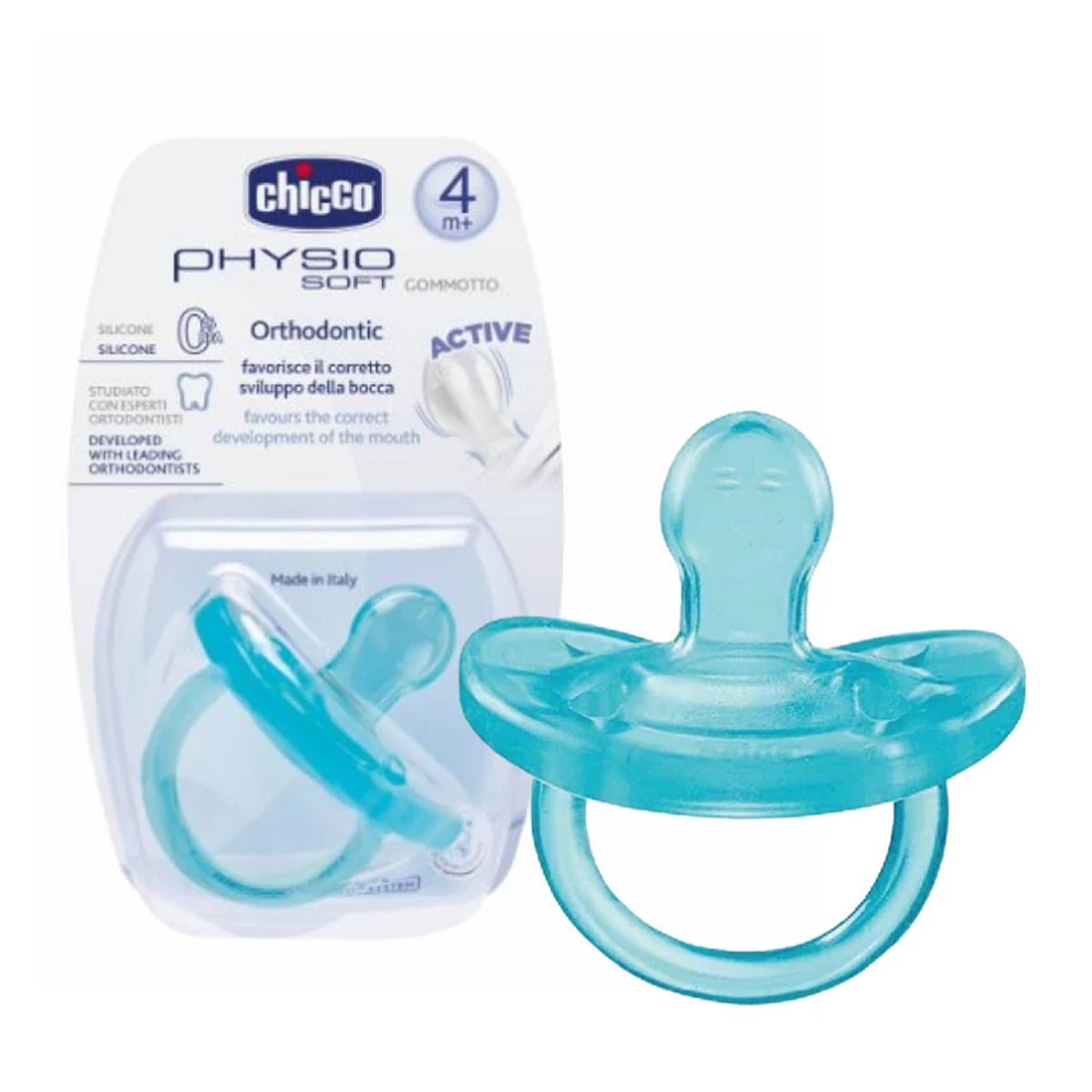 Chicco Physio Soft Soother Silicone Blue