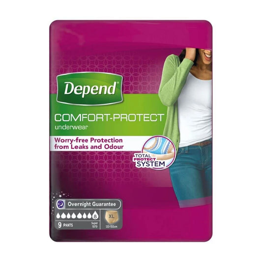 Depend Comfort Protect Underwear For Women 9 Pcs XLarge
