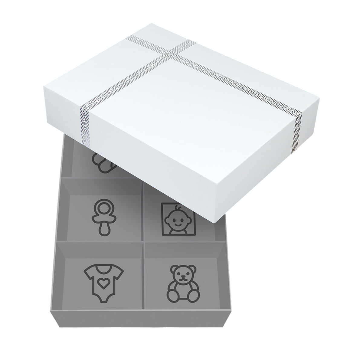 Dooky Gift Set Handprint Double Frame White