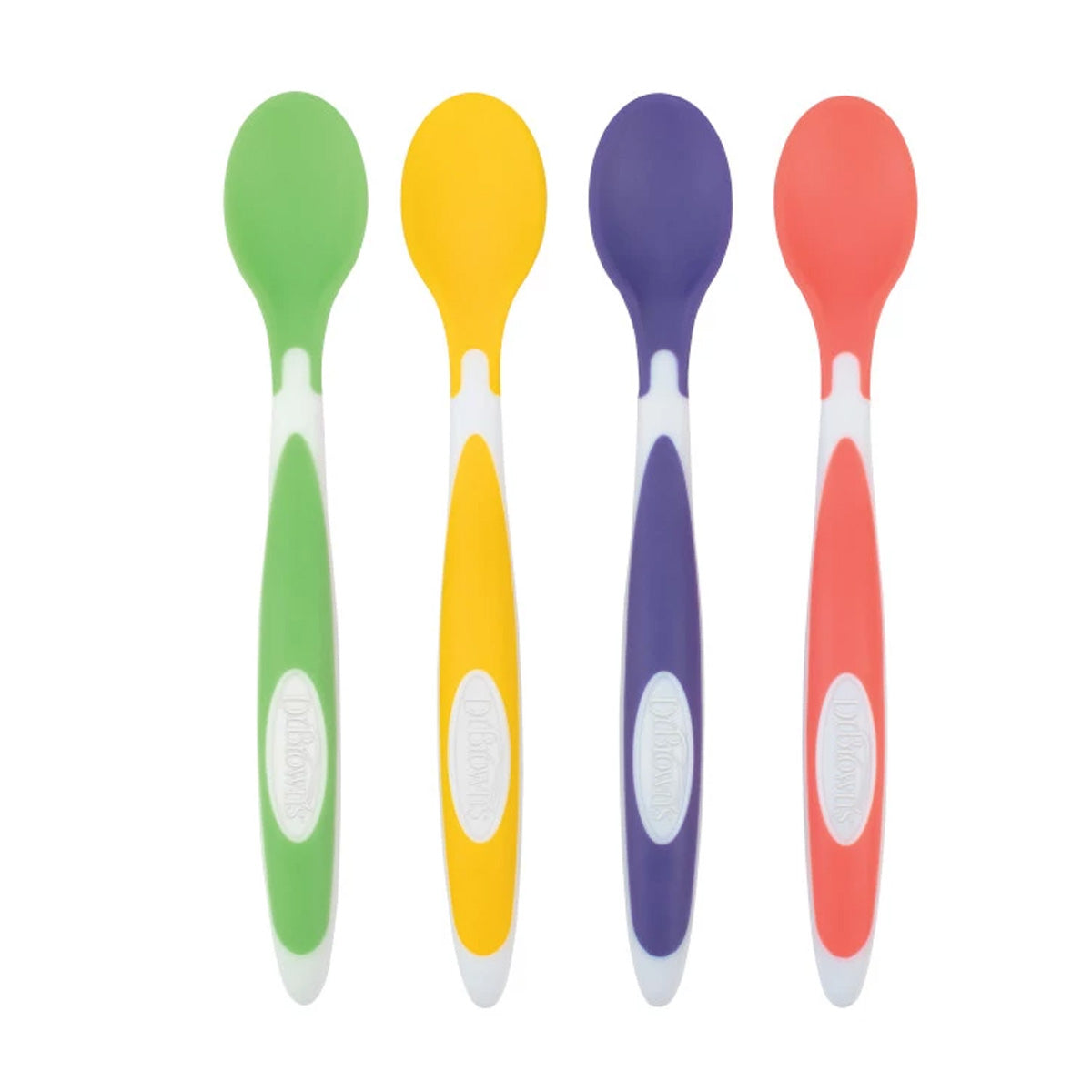 Dr. Brown’s Soft-Tip Spoon, 4-Pack (Yellow, Green, Purple, Red)
