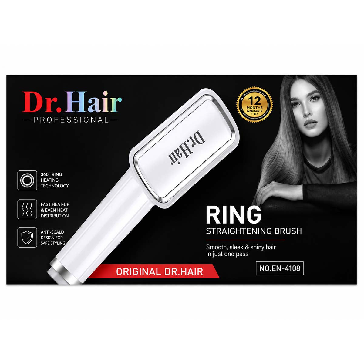 Dr.Hair - Ring Straightening Brush 4108