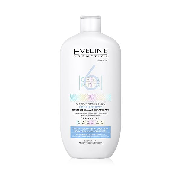 Eveline 6 Ceramides Moisturizing Body Cream For Dry To Very Dry Skin