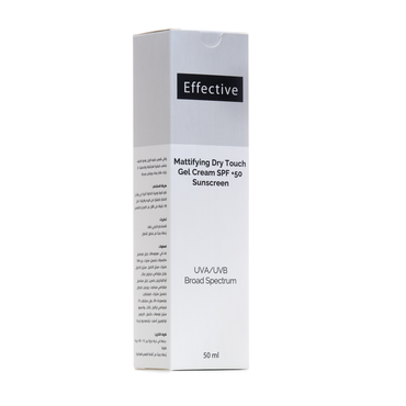 Effective Mattifying Dry Touch Gel Cream SPF50+ Sunscreen 50ml