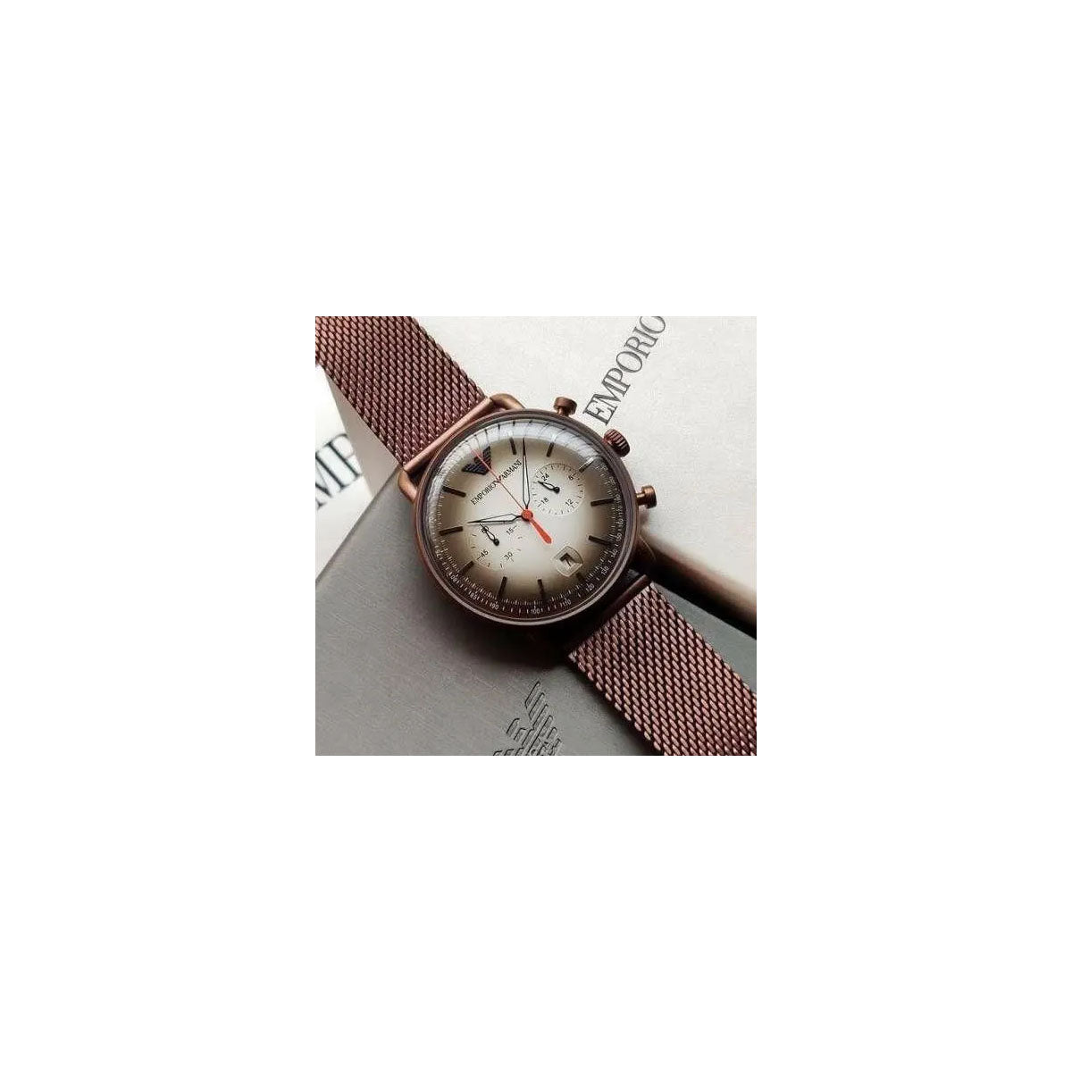 Emporio Armani AR11169 Men's Watch 43 Mm Brown