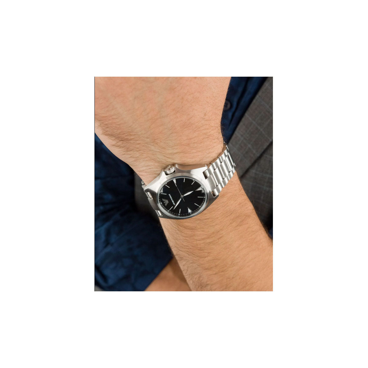 Emporio Armani AR11255 Men's Watch 41 Mm Silver