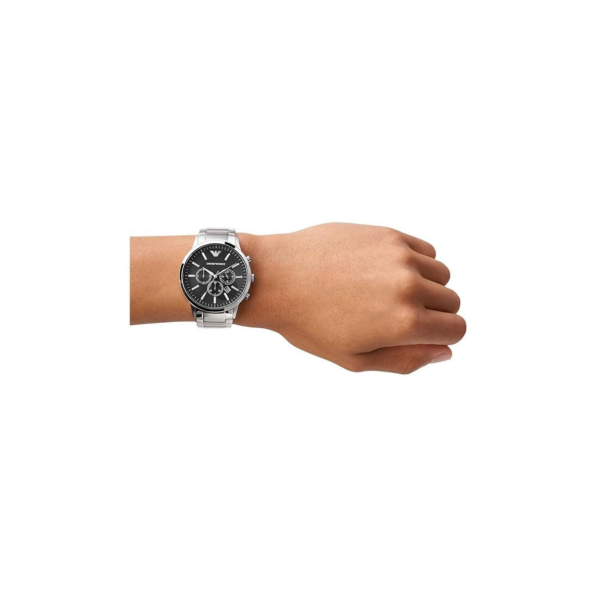Emporio Armani AR2460 Men's Watch 46 Mm Silver