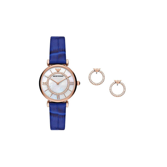 Emporio Armani AR80053 Women’s Watch 32 Mm Blue Gift Set
