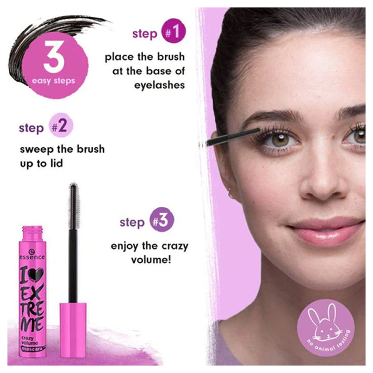 Essence I Love Extreme Crazy Volume Mascara + Free Eyelash Brush