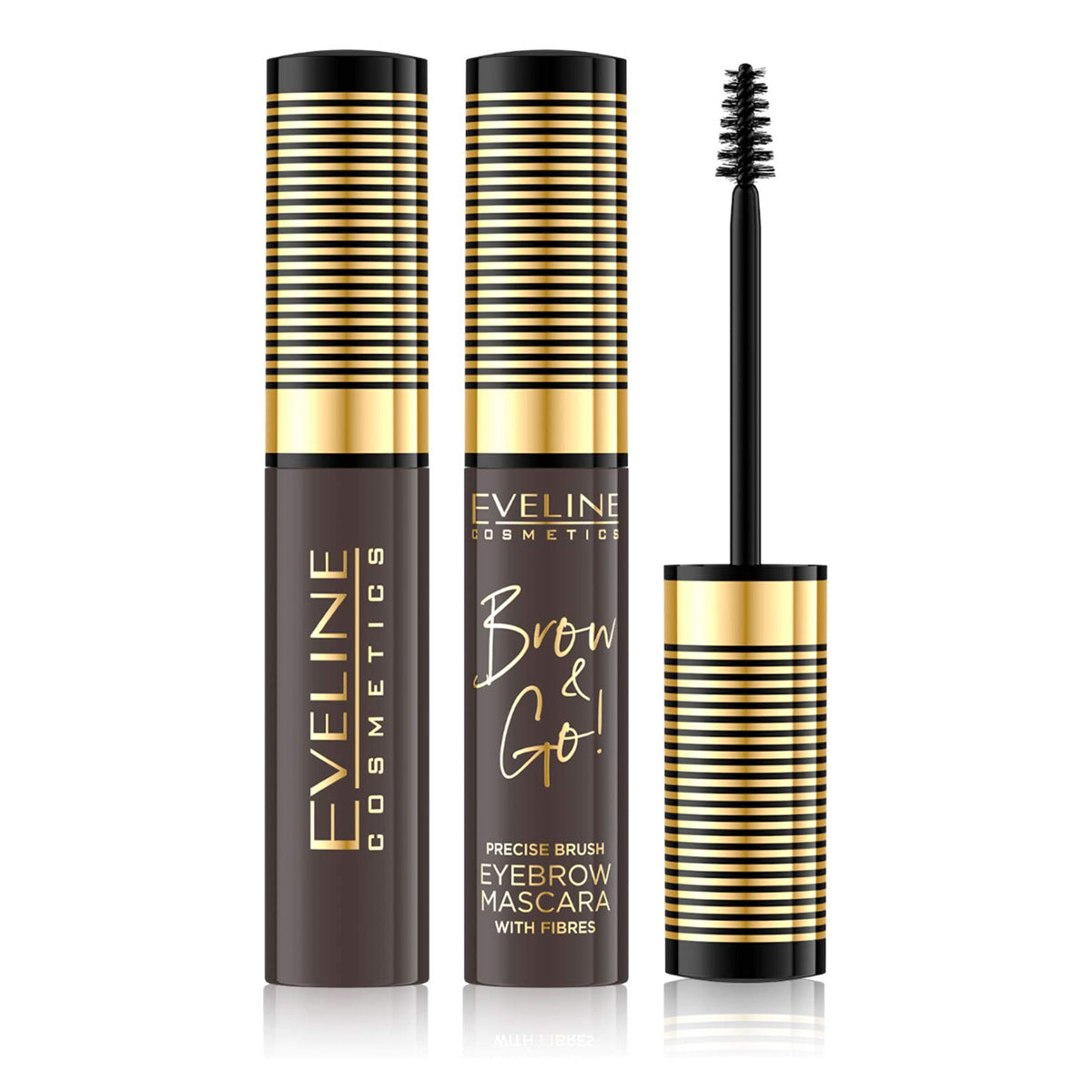 Eveline Brow And Go Precise Brush Eyebrow Mascara With Fibers