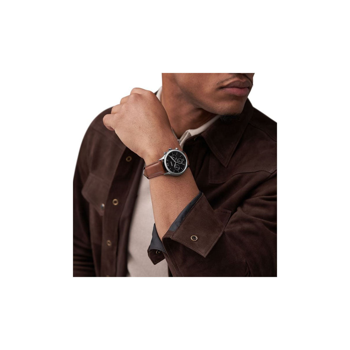 Fossil BQ2814 Men’s Watch 44 Mm Brown