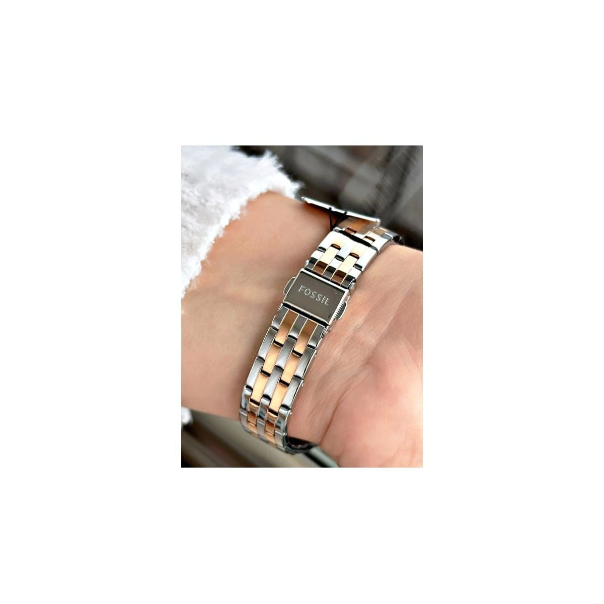 Fossil FBQ3901 Women's Watch 36 Mm Silver Gold