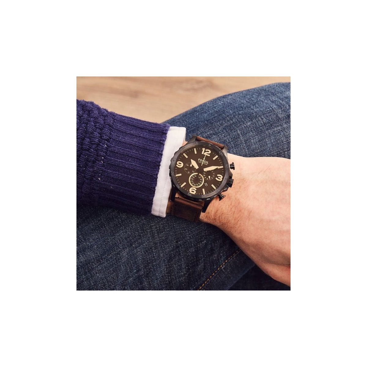 Fossil JR1487 Men’s Watch 50 Mm Brown