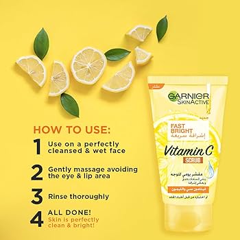 مقشر غارنييه فاست برايت بفيتامين سي 150 مل