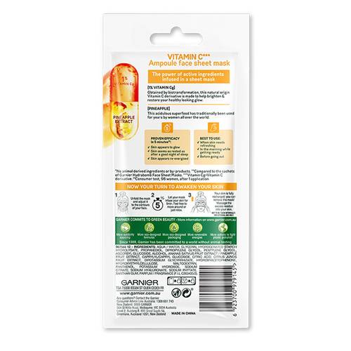 Garnier Vitamin C Detox Ampoule Sheet Mask