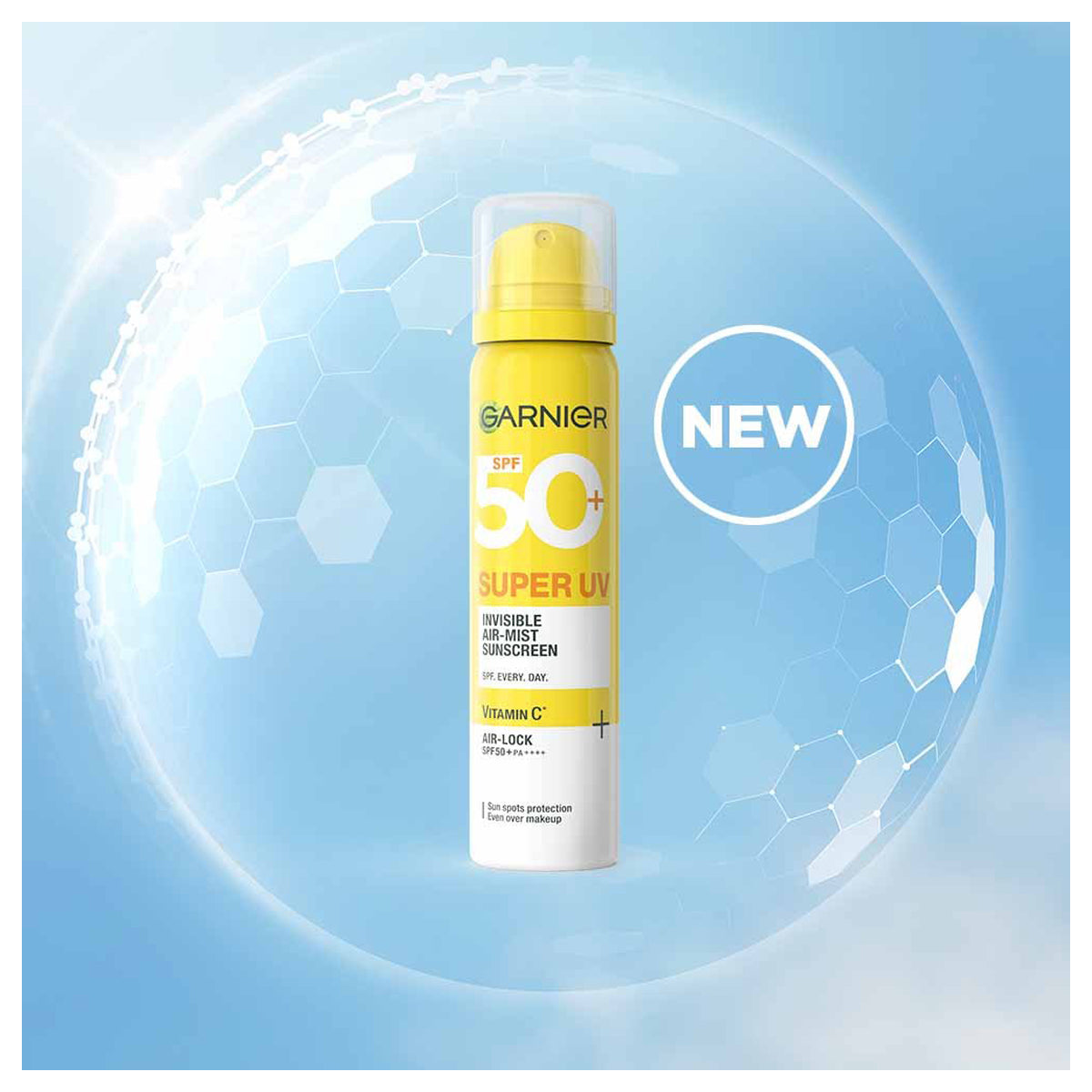 Garnier Skinactive Super UV Invisible Serum Sunscreen Vitamin C SPF50+PA ++++ 30ML