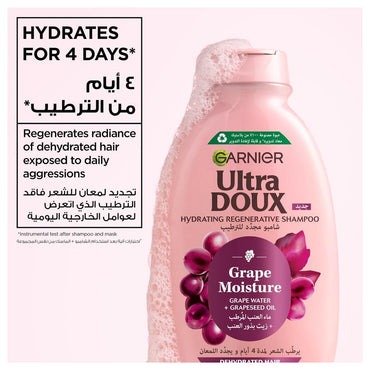 Garnier Ultra Doux Grape Moisture Hydrating Regenerative Shampoo 600ml