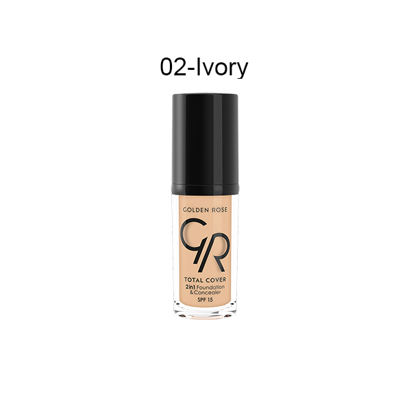 Golden Rose Total Cover 2 in 1 Foundation & Concealer