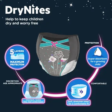 حفاضات هجيز دراي نايتس للبنات من عمر 8 إلى 15 سنة، 13 حفاضة