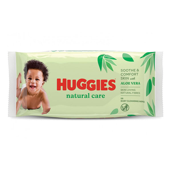 HUGGIES NATURAL CARE WET WIPES, 56 WIPES