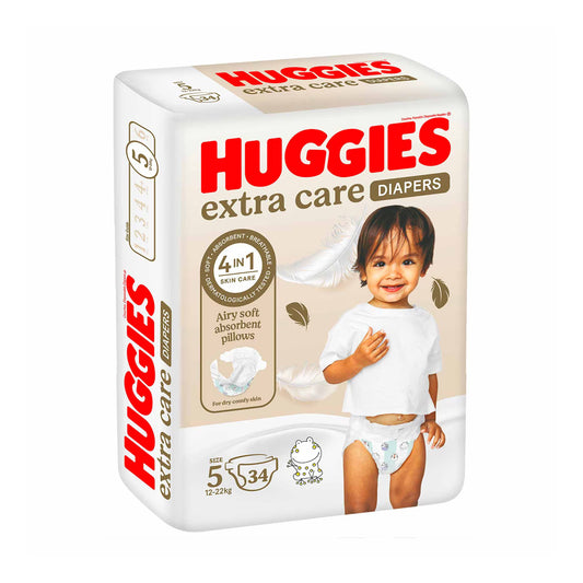 Huggies Extra Care ( Size 5 ,12-22kg,34 Diapers )