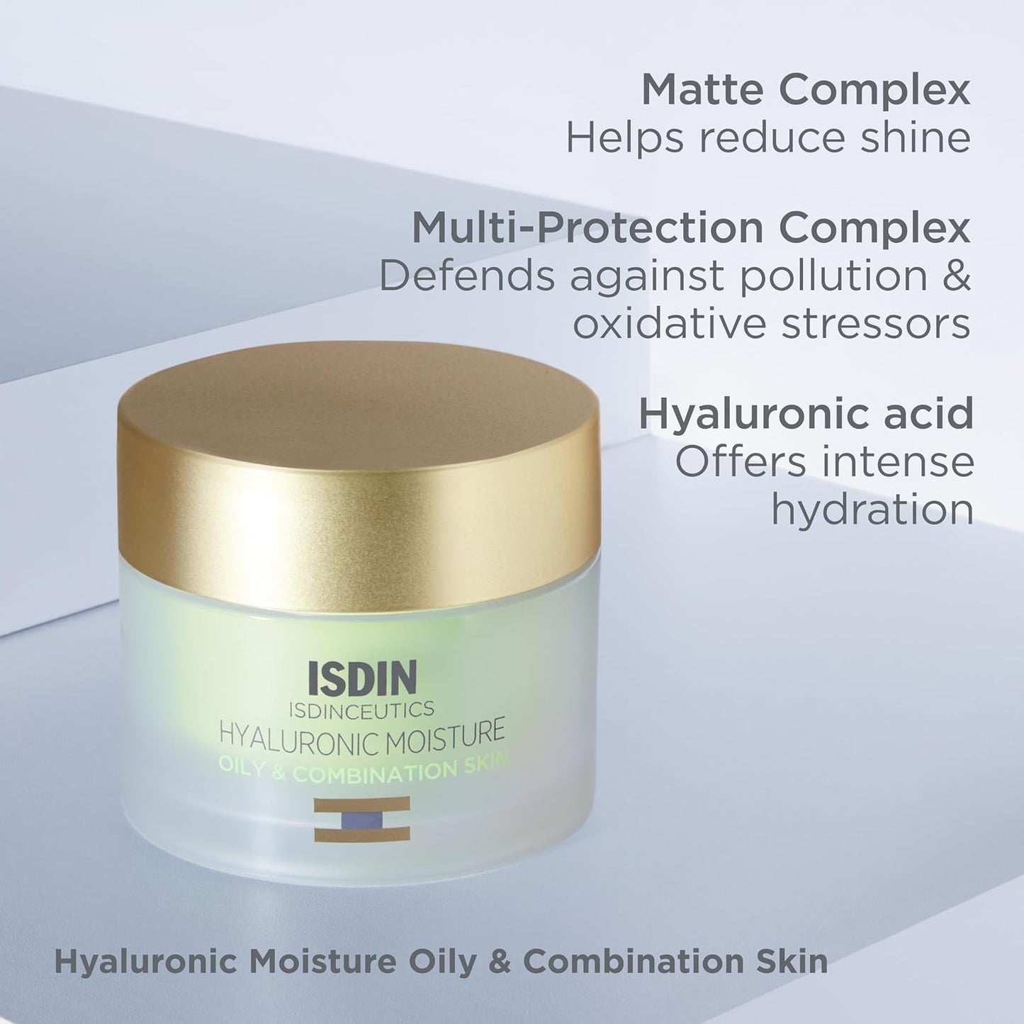 Isdin Hyaluronic Moisture Oily & Combination Skin Cream 50g + Free Spatula
