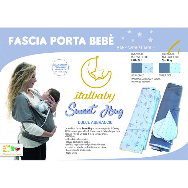 Italbaby Baby Wrap Carrier sweet Hug Little Bird Beauty Box