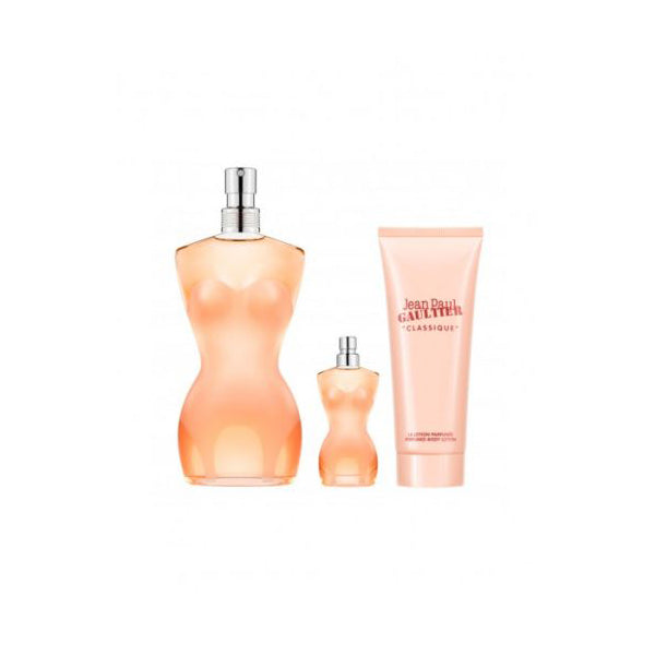Jean Paul Gaultier Classique Edt 100ml + Mini Edt + Body Lotion 75ml Gift Set For Women
