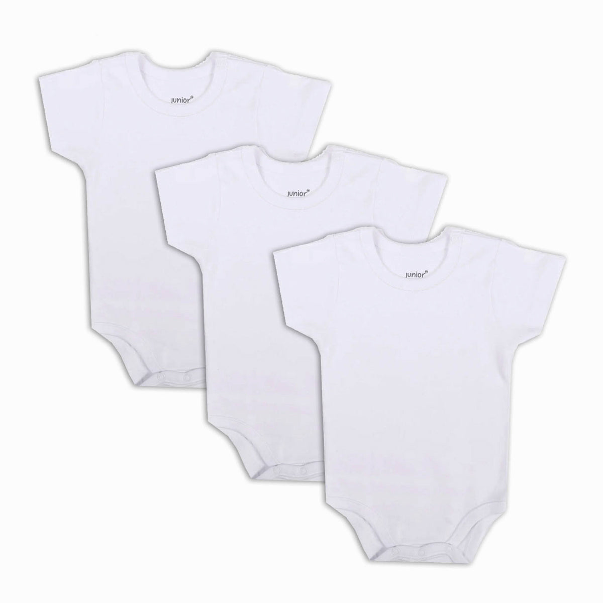 Junior Bodysuit White Half-Sleeves