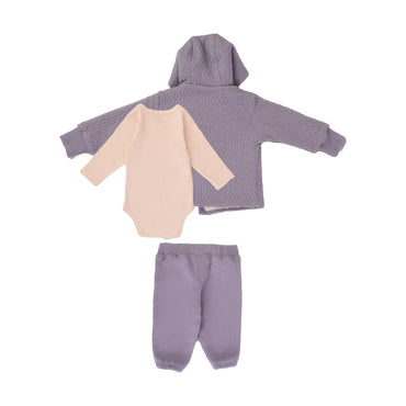 Junior Little Gosse Printed Set (Bodysuit, Pants, Hoodi Jacket)