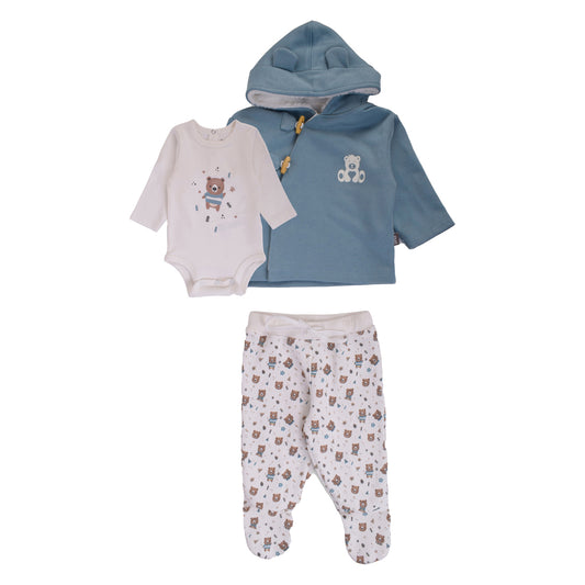 Junior Mr Fluff Printed Set (Bodysuit, Pants, Jacket)