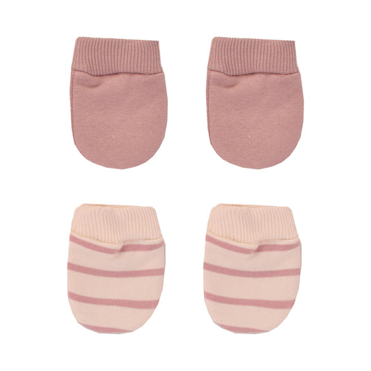 Junior Pink Stripe Printed Gloves 2 PCS