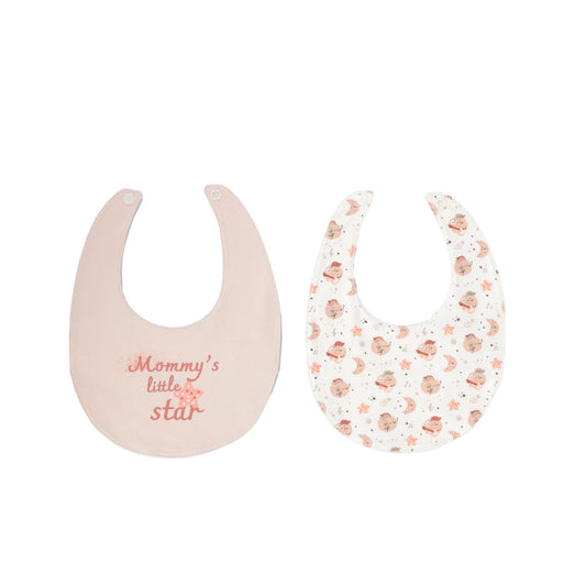 Junior Printed Bib Musical Moon 2 PCS