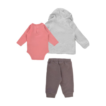 Junior Simple Sweetness Printed Set (Bodysuit, Pants, Hoodi Jacket)