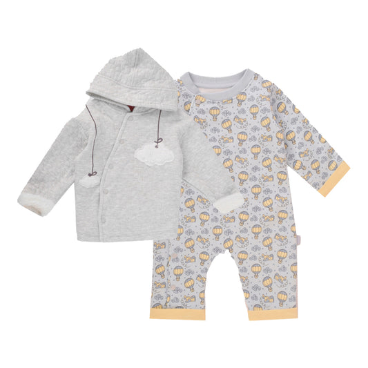 Junior Sky Printed Bodysuit & Jacket
