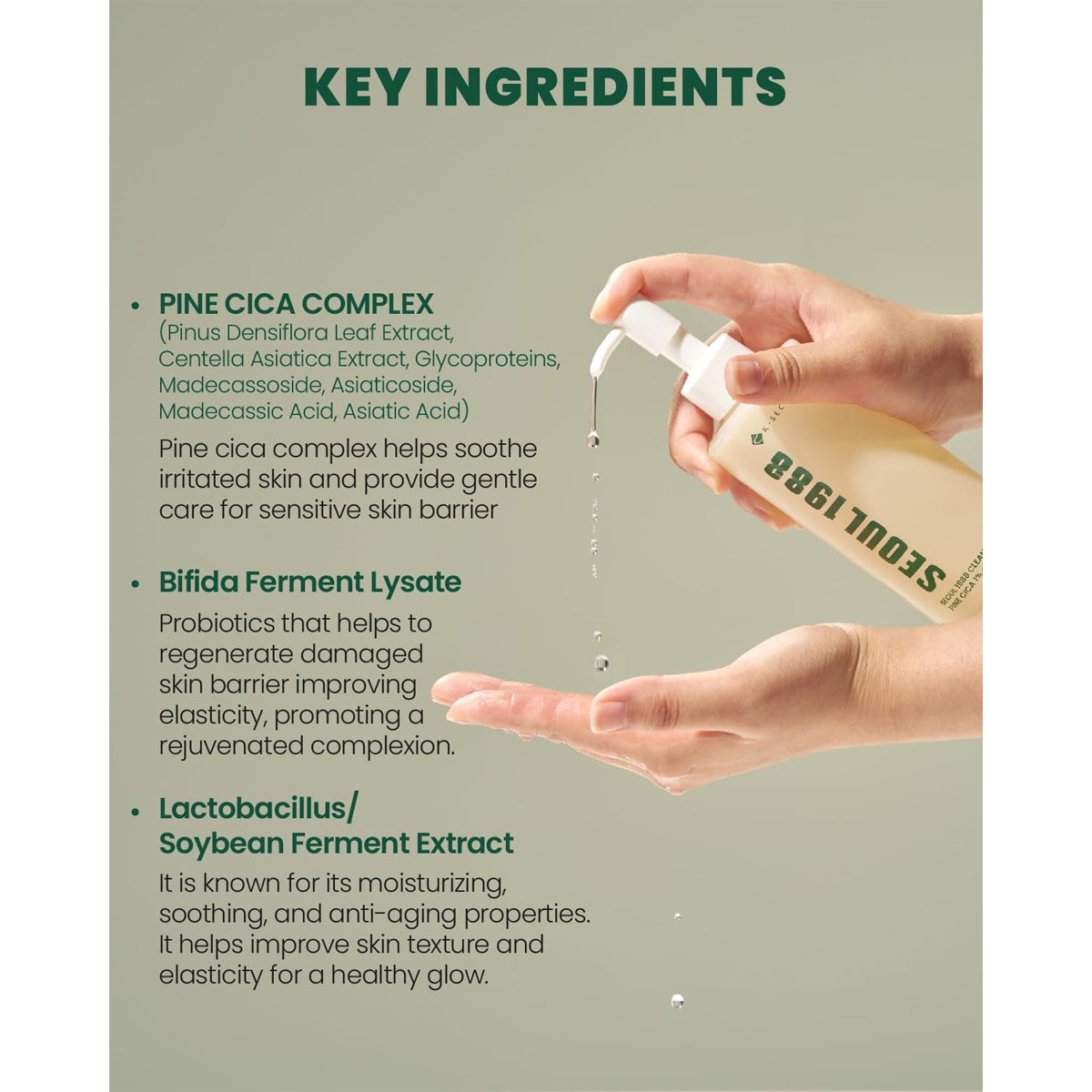 K-Secret Seoul 1988 Cleansing Oil Pine Cica 1% + Probiotics 200ml