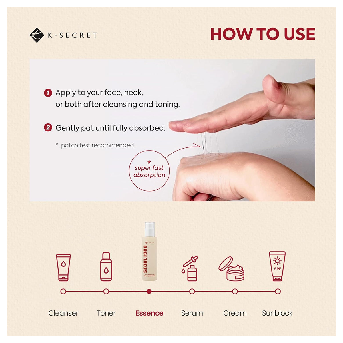 K-Secret Seoul 1988 Essence Snail Mucin 97% + Rice 100ml