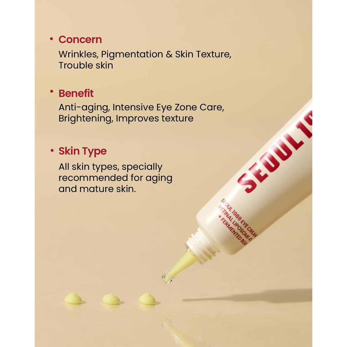 K-Secret Seoul 1988 Eye Cream Retinal Liposome 4% + Fermented Bean 30ml