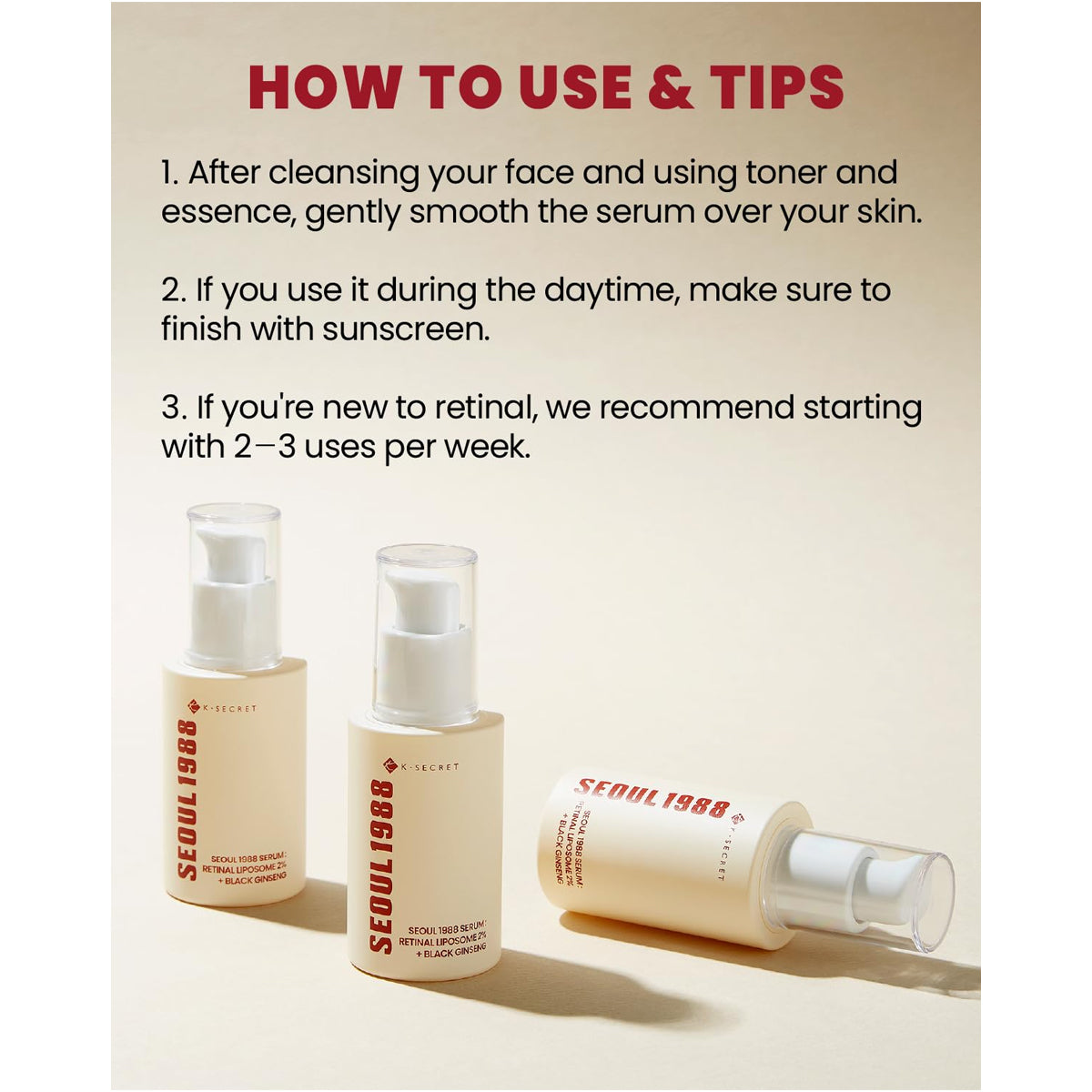 K-Secret Seoul 1988 Serum Retinal Liposome 2% + Black Ginseng 30ml