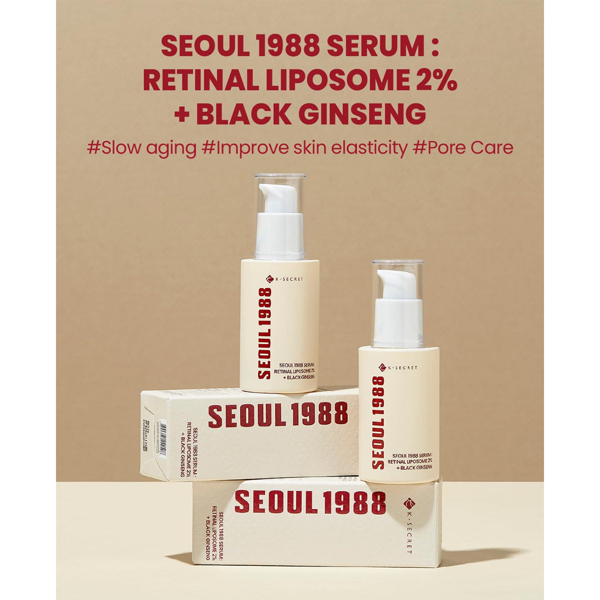 K-Secret Seoul 1988 Serum Retinal Liposome 2% + Black Ginseng 30ml