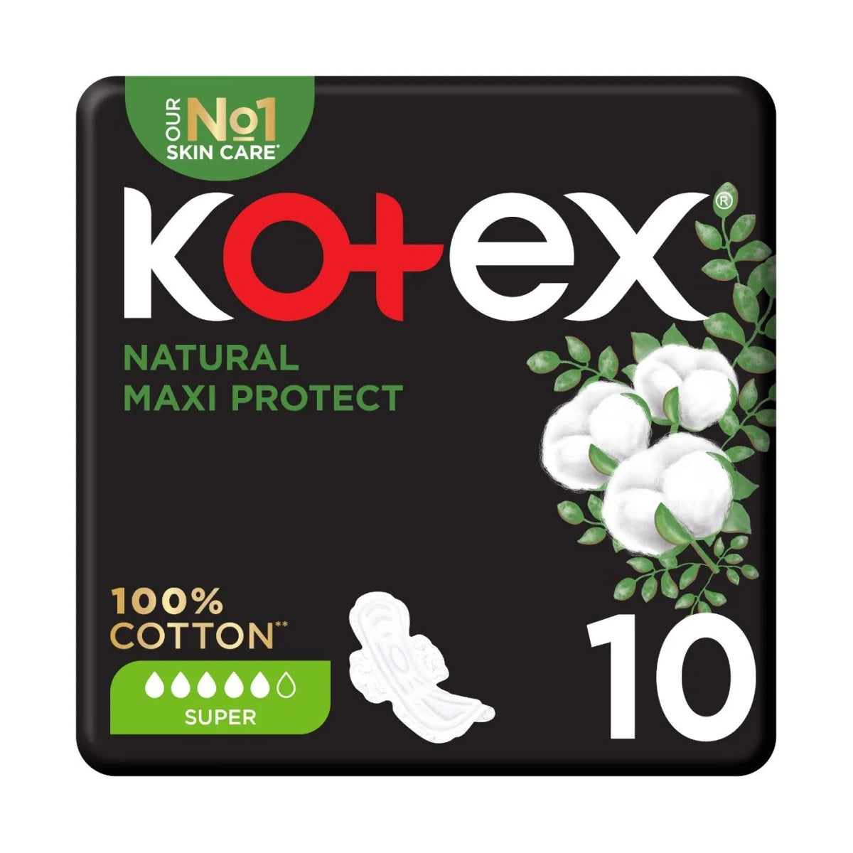 Kotex Natural Maxi Protect Super 10 Pads