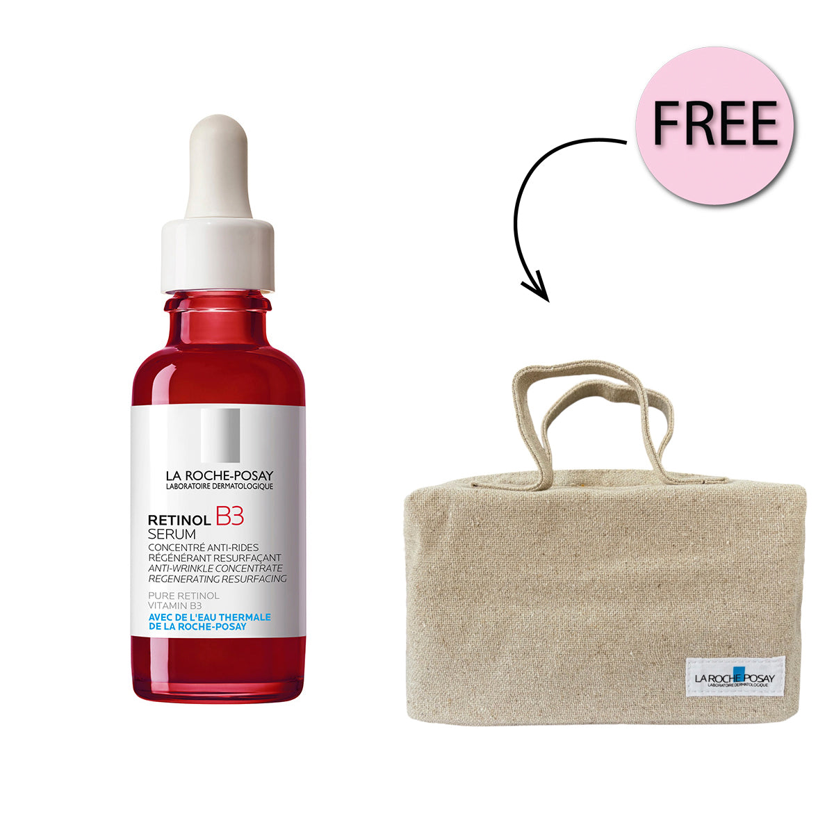 La Roche-Posay B3 Retinol Serum to Regenerate and Resurface 30ml + Free Pouch