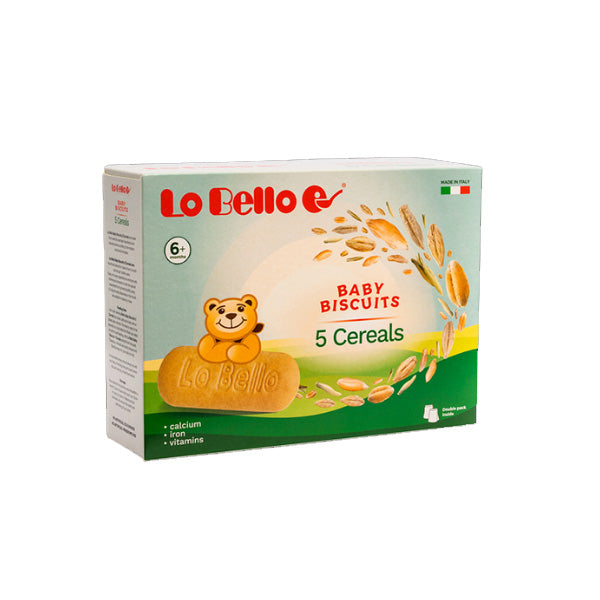 Lo Bello Baby Biscuits 5 Cereals Box